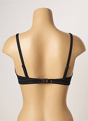 Haut de maillot de bain stretch haut soutien-gorge moulé noir LOU femme