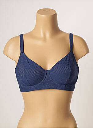 Haut de maillot de bain stretch haut soutien-gorge emboitant bleu SIMONE PERELE femme