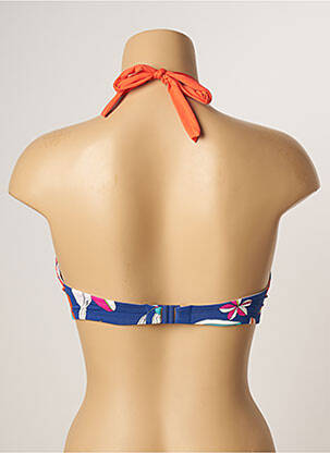 Haut de maillot de bain stretch haut soutien-gorge balconnet bleu CHERRY BEACH femme