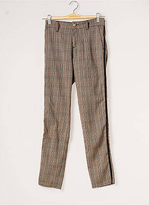 Pantalon slim stretch taille normale marron FIVE femme