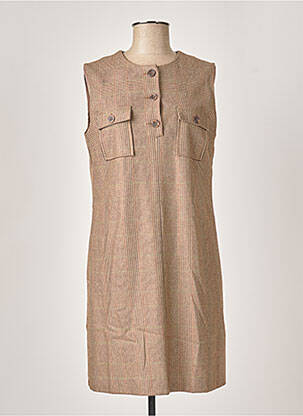Robe courte sans manche sans manche beige RIVER WOODS femme