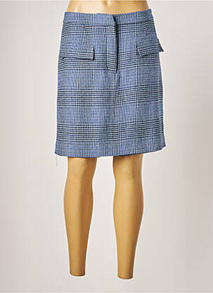 Jupe short imprimé imprimé prince de galle bleu RIVER WOODS femme