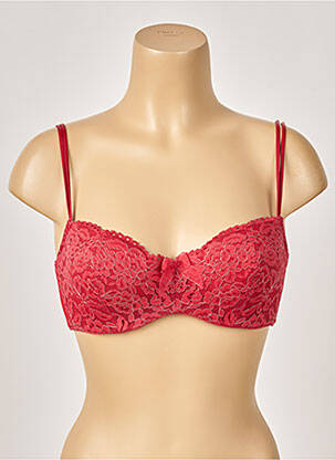 Soutien-gorge effet matière satinée haut soutien-gorge balconnet rouge B.TEMPT'D BY WACOAL femme