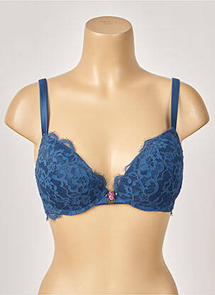 Soutien-gorge effet matière satinée haut soutien-gorge moulé bleu TWINSET femme