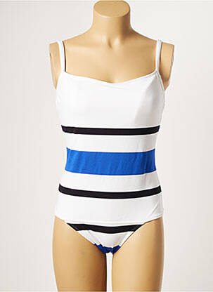 Maillot de bain 1 pièce stretch haut soutien-gorge moulé blanc ANDRES SARDA femme