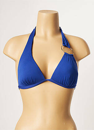 Haut de maillot de bain stretch haut bandeau bleu ANDRES SARDA femme