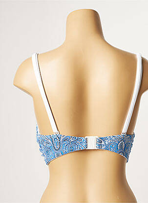 Haut de maillot de bain stretch haut bandeau bleu FREYA femme