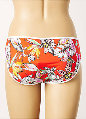 Bas de maillot de bain imprimé fleurs culotte orange FREYA femme