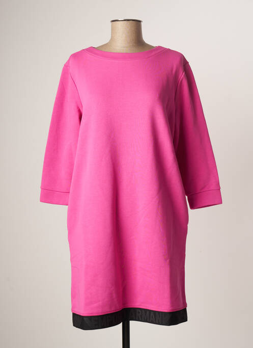 Robe courte manches 3/4 manches 3/4 rose EMPORIO ARMANI femme