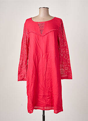 Robe courte manches longues manches longues rose LA FIANCEE DU MEKONG femme