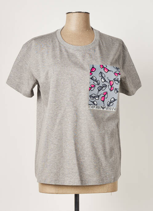 T-shirt gris EMPORIO ARMANI pour femme