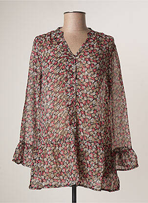 Blouse légère et transparente manches longues beige BLANCHEPORTE femme