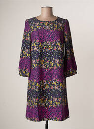 Robe courte manches longues manches longues bleu BLANCHEPORTE femme