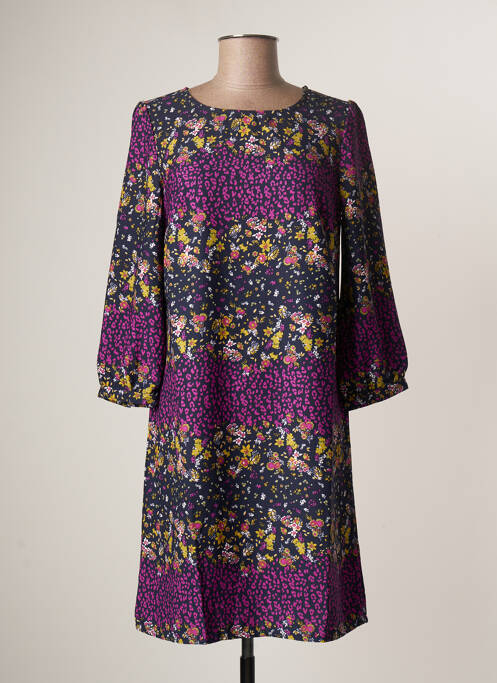 Robe courte manches longues manches longues bleu BLANCHEPORTE femme