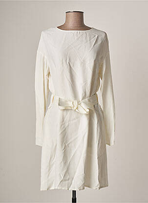 Robe mi-longue manches longues manches longues beige EMPORIO ARMANI femme