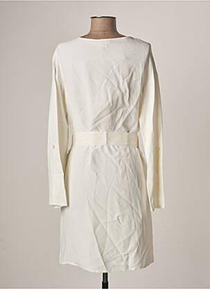 Robe mi-longue manches longues manches longues beige EMPORIO ARMANI femme