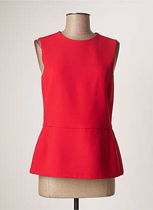 Top tissage crêpe sans manche rouge EMPORIO ARMANI femme