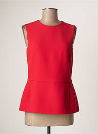 Top coupe cintrée sans manche rouge EMPORIO ARMANI femme