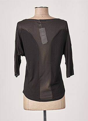 Top imprimé fantaisie manches 3/4 noir MOKA'S femme