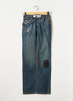 Jeans coupe droite broderie rivets taille normale bleu APRIL 77 femme