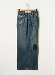 Jeans coupe droite broderie rivets taille normale bleu APRIL 77 femme