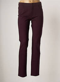 Pantalon slim broderie rivets taille normale rouge YOULINE femme