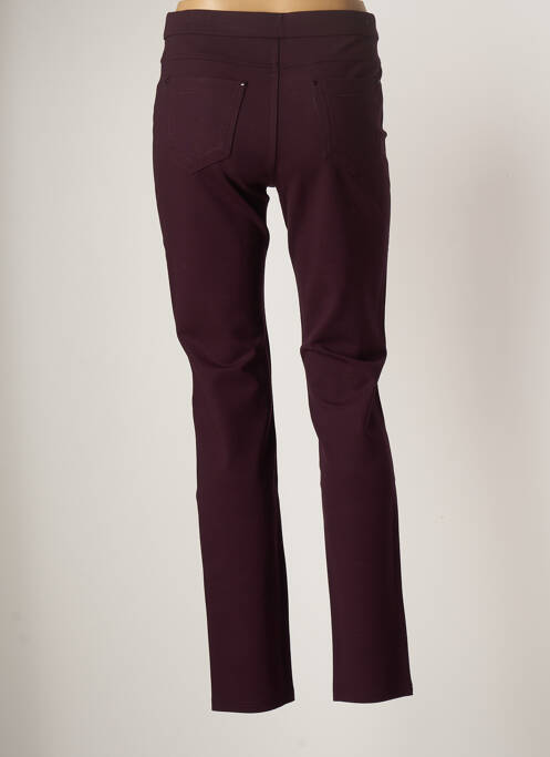 Pantalon slim broderie rivets taille normale rouge YOULINE femme