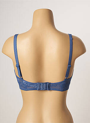 Soutien-gorge effet matière satinée haut soutien-gorge moulé bleu PASSIONATA femme