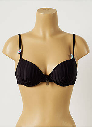 Haut de maillot de bain stretch haut soutien-gorge moulé noir CHERRY BEACH femme