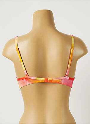 Haut de maillot de bain stretch haut soutien-gorge push-up orange CHERRY BEACH femme