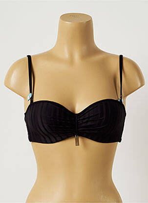 Haut de maillot de bain stretch haut soutien-gorge moulé noir CHERRY BEACH femme