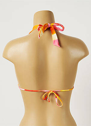 Haut de maillot de bain stretch haut triangles orange CHERRY BEACH femme