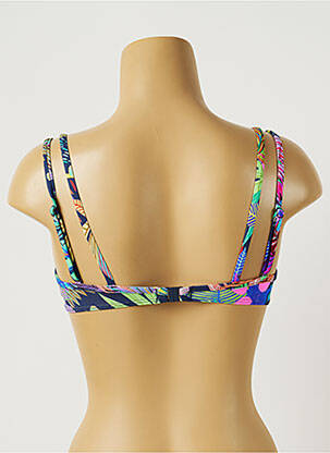 Haut de maillot de bain stretch haut soutien-gorge moulé bleu CHERRY BEACH femme