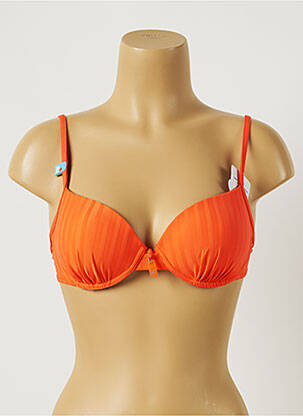 Haut de maillot de bain stretch haut soutien-gorge moulé orange CHERRY BEACH femme