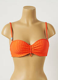 Haut de maillot de bain stretch haut soutien-gorge balconnet orange CHERRY BEACH femme