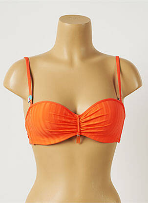 Haut de maillot de bain stretch haut soutien-gorge balconnet orange CHERRY BEACH femme