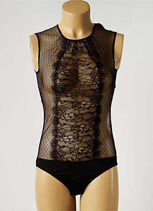 Body lingerie tissage tissage plumetis noir VALEGE femme