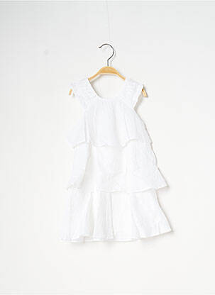 Robe mi-longue fines bretelles fines bretelles blanc CATIMINI fille