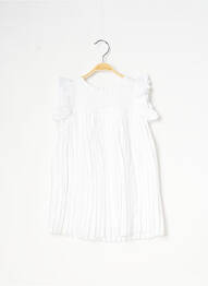 Robe mi-longue manches courtes manches courtes blanc CATIMINI fille