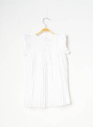 Robe mi-longue manches courtes manches courtes blanc CATIMINI fille