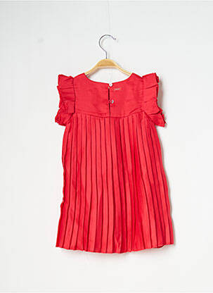 Robe mi-longue manches courtes manches courtes rouge CATIMINI fille