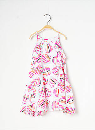 Robe mi-longue fines bretelles fines bretelles blanc CATIMINI fille