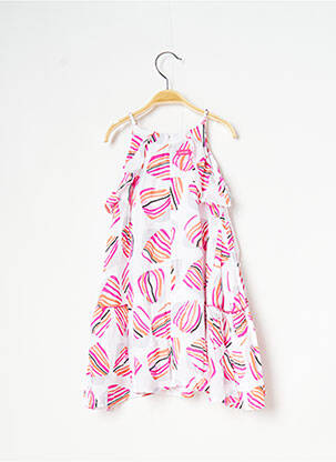 Robe mi-longue fines bretelles fines bretelles blanc CATIMINI fille
