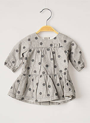Robe mi-longue doublure manches longues gris ABSORBA fille