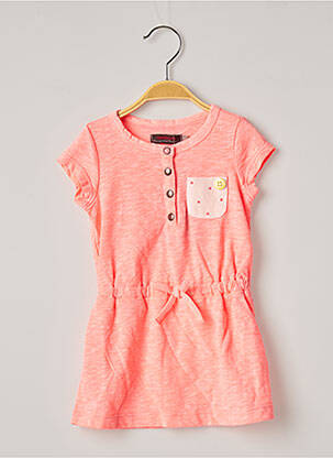 Robe mi-longue manches courtes manches courtes orange CATIMINI fille