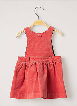 Robe mi-longue col carré fines bretelles orange CATIMINI fille