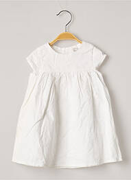 Robe mi-longue manches courtes manches courtes blanc CATIMINI fille