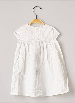 Robe mi-longue manches courtes manches courtes blanc CATIMINI fille