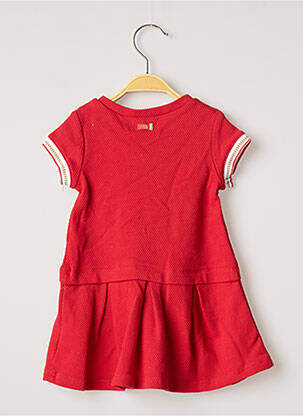 Robe mi-longue manches courtes manches courtes rouge CATIMINI fille