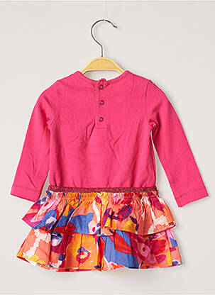 Robe mi-longue doublure manches longues rose CATIMINI fille